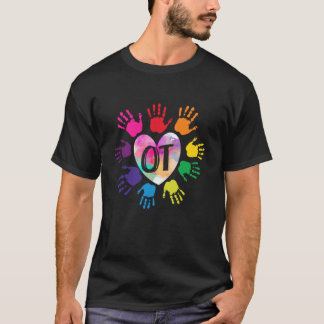T-shirt OT Coeur main ergothérapie ergothérapeute enseigne