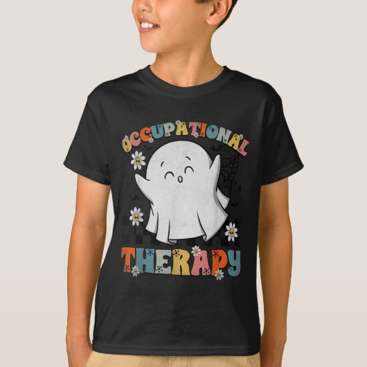 T-shirt Ot Occupational Therapy Halloween Retro Ghost Ot H (Devant)