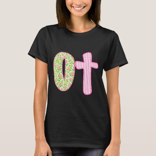 T-shirt Ot Preppy Occupational Therapy, Boho Cota Girly Co (Devant)
