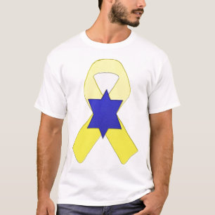 T-shirt Otages israéliens Stand with Israel jaune ribbon