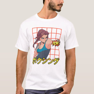 T-shirt Otaku - Anime Boxer Girl - Manga Japonais Aesthet