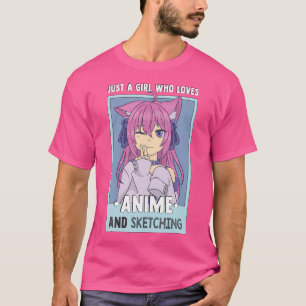 T-shirt Otaku Anime Girl Juste Une Fille Qui Aime Anime Et