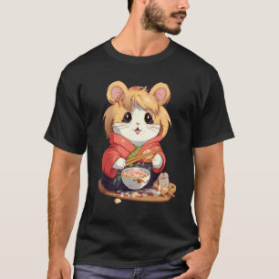 T-shirt Otaku Hamster Manger Japonais Ramen nouilles 16