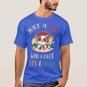 T-shirt Otaku Juste Une Fille Qui Aime Les Chats Et L'anim