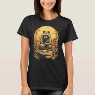 T-shirt Otaku Raccoon Mange Japonais Nourriture Ramen noui