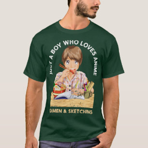 T-shirt Otaku Ramen Anime d'esquisse