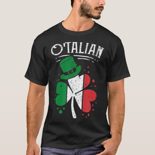 T-shirt Otalian Funny Italien Irish Relations St Day (Devant)