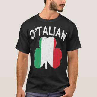 T-shirt O'Talian Italien Drôle Saint Patrick'S Day Italia