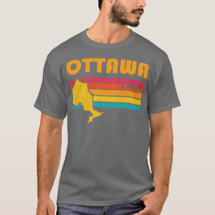 T-shirt Ottawa Ontario Canada Souvenir Vintage en détresse