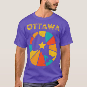 T-shirt Ottawa Ontario Canada Souvenir Vintage en détresse
