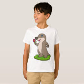 T-shirt Otter à fleurs (Devant entier)