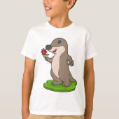T-shirt Otter à fleurs (Devant)