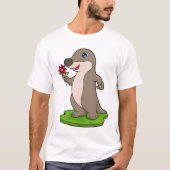 T-shirt Otter à fleurs (Devant)