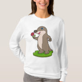 T-shirt Otter à fleurs (Devant)
