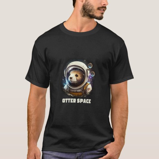 T-shirt Otter Astronaut Pun I Otter Space (Devant)