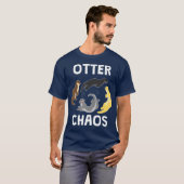T-shirt Otter Chaos Animaux Enfants Filles Garçons Femmes  (Devant entier)
