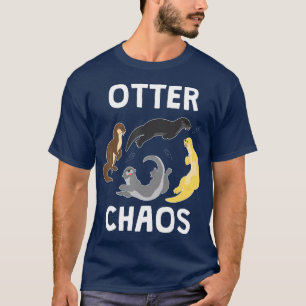 T-shirt Otter Chaos Animaux Enfants Filles Garçons Femmes