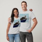 T-shirt Otter dans une peinture de bateau (Unisexe)