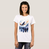 T-shirt Otter dans une rivière Nebula (Devant entier)