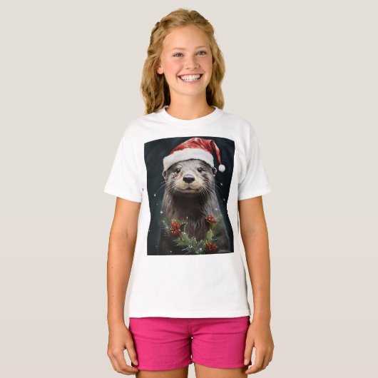 T-shirt Otter de vacances (Devant entier)