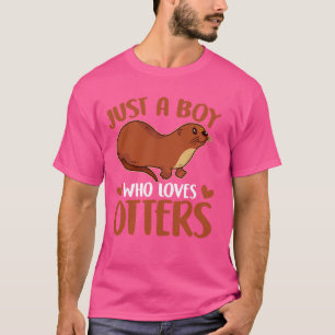 T-shirt Otter Drôle Juste Un Garçon Qui Aime Les Otters