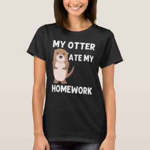 T-shirt Otter drôle pour les enfants garçons Aquatic Pup W