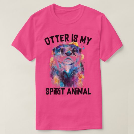 T-shirt Otter Est Mon Esprit Animal Drôle Graphique Peintu (Design devant)