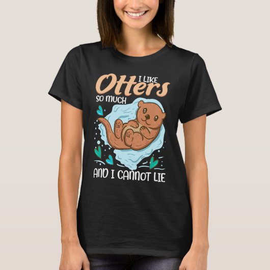 T-shirt Otter for Sea Otter Ferret Fish Otter Animal (Devant)