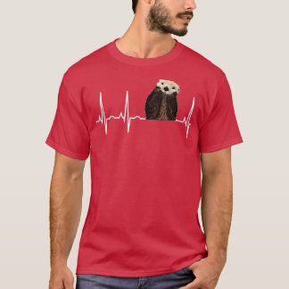 T-shirt Otter Heartbeat Shirt mignonne Otter Lover Cadeau 