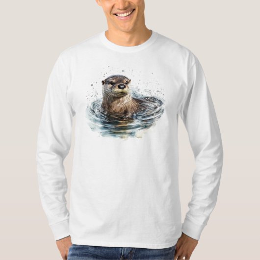 T-shirt Otter Long Manches (Devant)