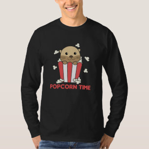 T-shirt Otter Popcorn Time Pop Star Poppin Funny