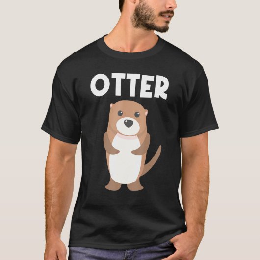 T-shirt Otter Pour Hommes Femmes Pup Aquatique Weasel Rive (Devant)