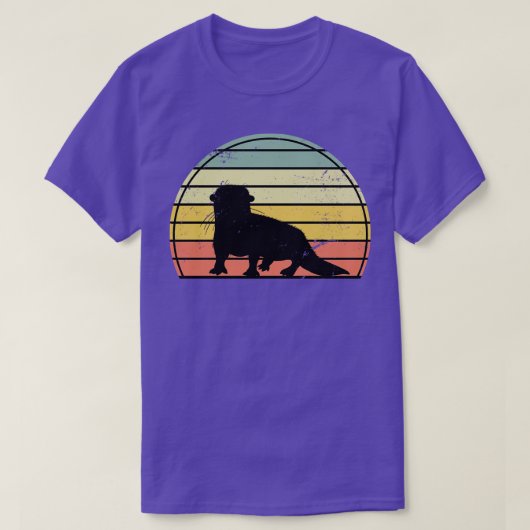 T-shirt Otter rétro (Design devant)