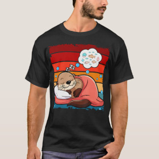T-shirt Otter Sleeping Animal s Nap Pjs Sea