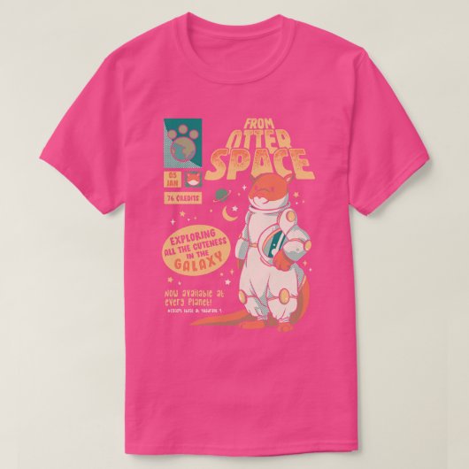 T-shirt Otter Space Astronaut Autre Gravity Galaxy Comics (Design devant)
