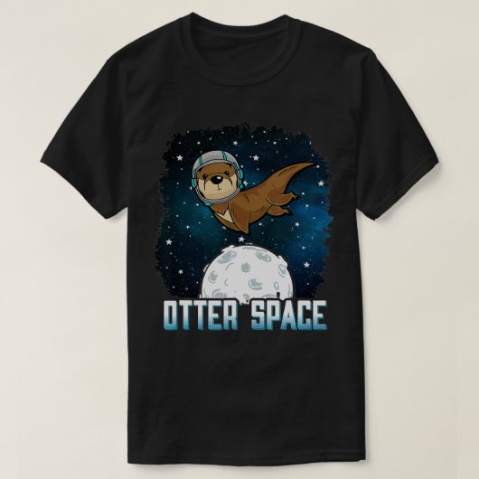 T-shirt Otter Space, Drôle animal de l'espace extra-atmosp (Design devant)