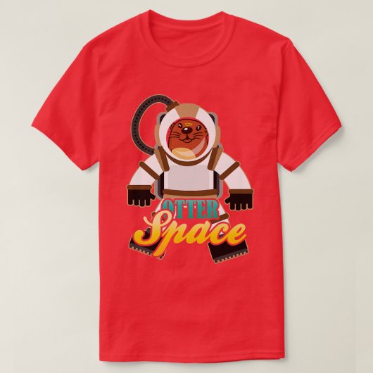 T-shirt Otter Space Musteline Science Space Fan Premium154 (Design devant)