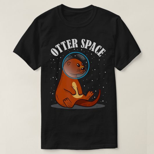 T-shirt Otter Space Theme Musteline Science Espace extra-a (Design devant)