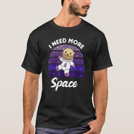 T-shirt Otter Space Une Otter Douce Dans L'Espace Otter Dr (Devant)