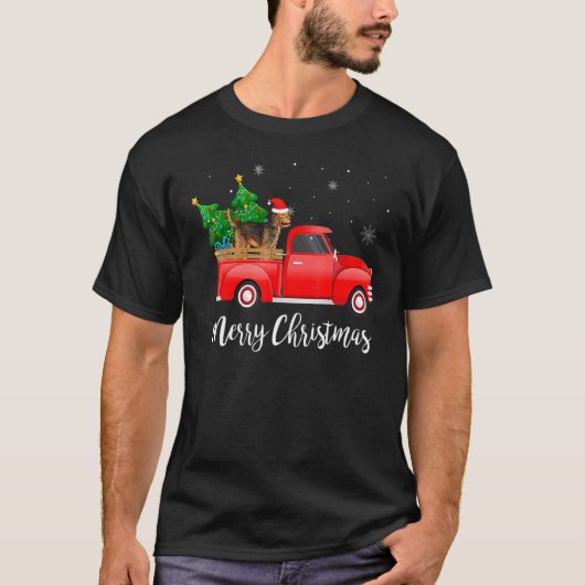 T-shirt Otterhound Welsh Corgi Red Truck Christmas Tree Do (Devant)