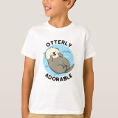 T-shirt Otterly Adorable Funny Otter Pun (Devant)