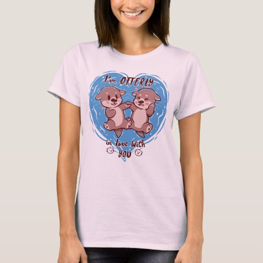 T-shirt Otterly in Love - Pun animal de Otter (Devant)