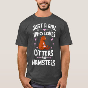 T-shirt Otters and Hamsters mignon cadeau pour les filles 