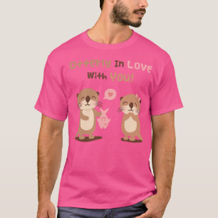 T-shirt Otters mignonette Otterly en amour avec vous jeu H