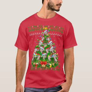 T-shirt Otters Xmas Lighting Tree Père Noël Otter Noël lai
