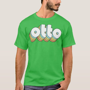 T-shirt Otto Retro Typographie arc-en-ciel style défraîchi