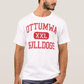 T-shirt Ottumwa - bouledogues - lycée - Ottumwa Iowa (Devant)