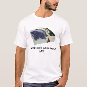T-shirt Où défaut se trouve-t-vous ? (Humour de géologi