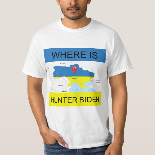 T-shirt Où est Hunter Biden ? (Devant)