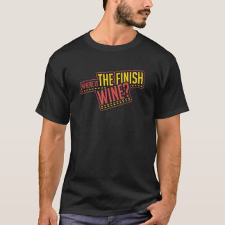 T-shirt Où est le marathon de l'équipe de boisson vinicole